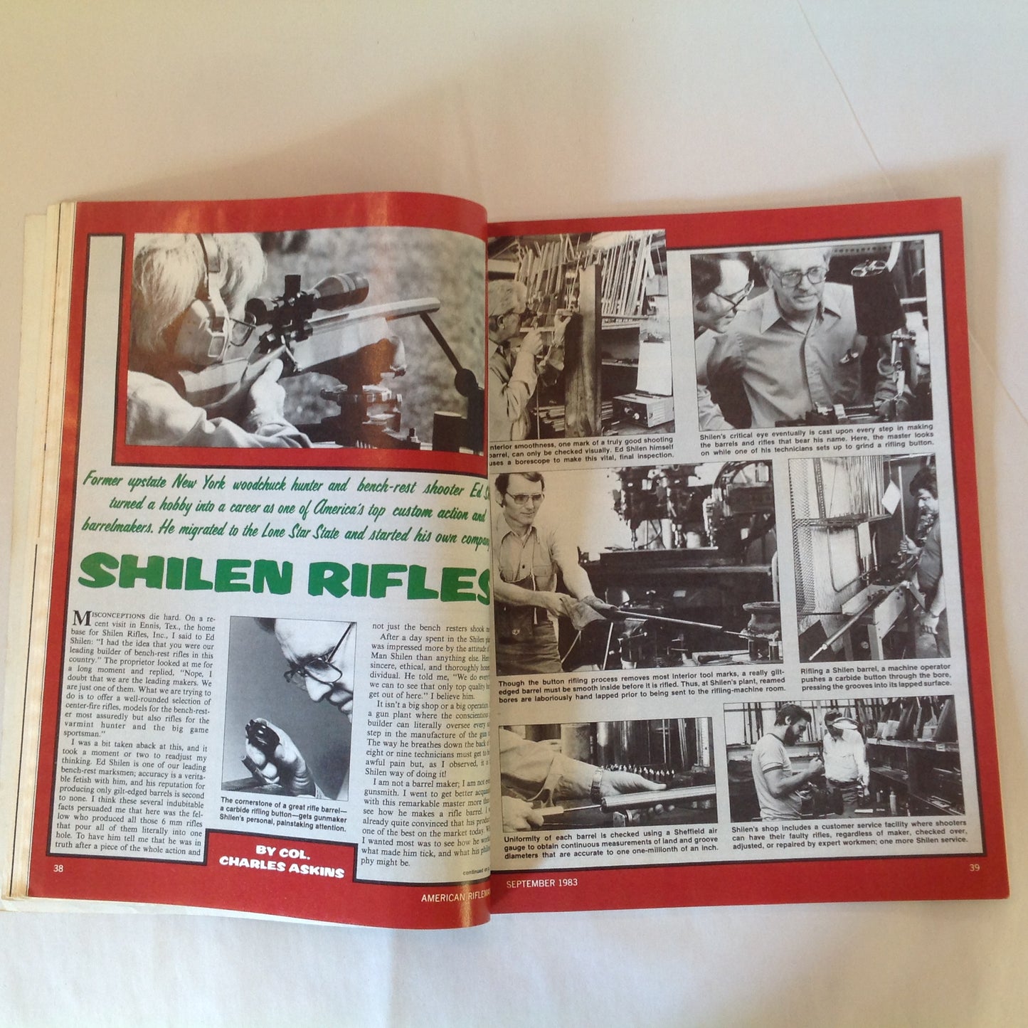 Vintage Sep 1983 American Rifleman Magazine New Colt Series 80 Pistol Remington 3 Millionth 1100 Buckshot Ruining Goose Hunting