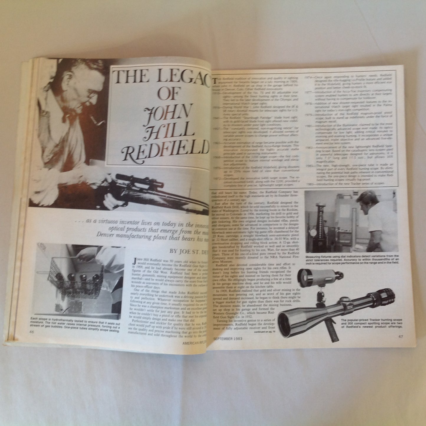 Vintage Sep 1983 American Rifleman Magazine New Colt Series 80 Pistol Remington 3 Millionth 1100 Buckshot Ruining Goose Hunting