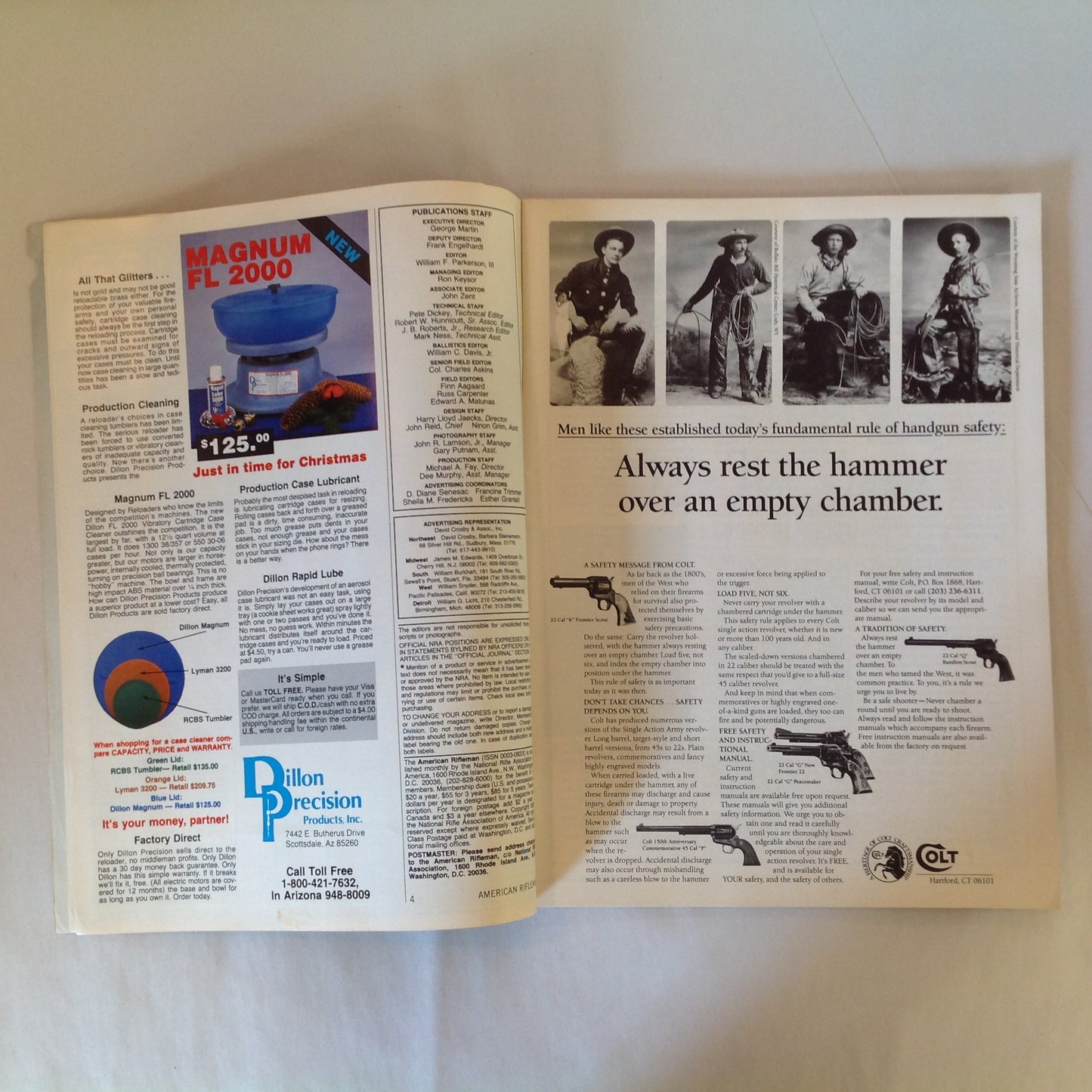 Vintage Dec 1986 American Rifleman Magazine Aagaard Tests the .338-'06 Blackpowder and Steel Targets