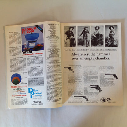 Vintage Dec 1986 American Rifleman Magazine Aagaard Tests the .338-'06 Blackpowder and Steel Targets