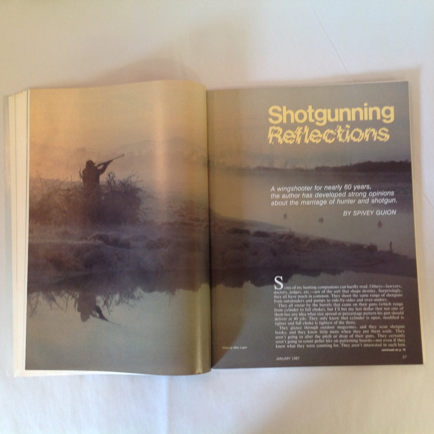 Vintage Jan 1987 American Rifleman Magazine Guns of Aldo Uberti Old Wingshooter Wisdom S&W's New Model 422