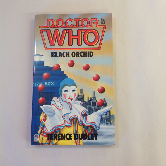 Vintage 1987 Mass Market Paperback Doctor Who: Black Orchid Terence Dudley First Edition