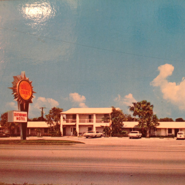 Vtg MCM Color Panoramic Postcard Quality Hotel Southernaire Ft Pierce Florida FL