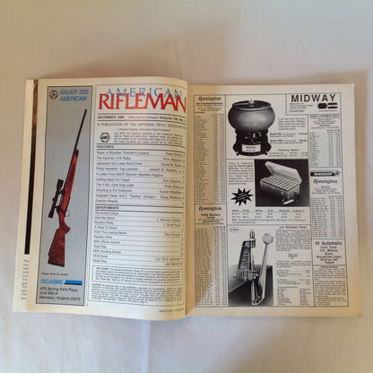 Vintage Dec 1988 American Rifleman Magazine Benelli Montefeltro Super 90 Firearms Laws Made in Japan Guns & Election Ruger's P-85