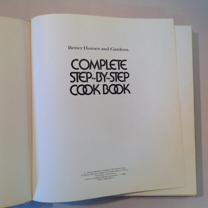 Vintage 1978 Hardcover Better Homes & Gardens Complete Step-By-Step Cook Book First Edition First Printing