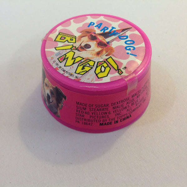 Vintage 1991 NOS Unopened Tri-Star Pictures Bingo! Party Dog! Novelty Dog Bowl Candy for Kids Container