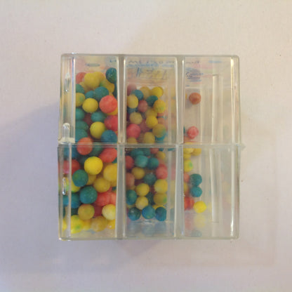 Vintage 1994 NOS Unopened Amurol Confections Bubble Cube 3D Bubble Gum Puzzle 1.75oz Candy Container