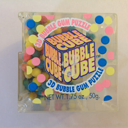 Vintage 1994 NOS Unopened Amurol Confections Bubble Cube 3D Bubble Gum Puzzle 1.75oz Candy Container