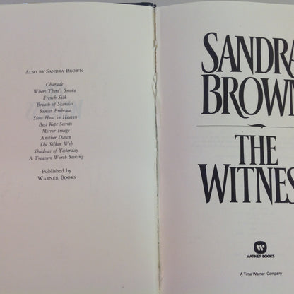 Vintage 1995 Hardcover THE WITNESS Sandra Brown