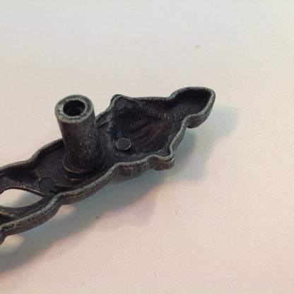 Vintage Ajax Pewter Spiral Drawer Pull Handle Finial Cap