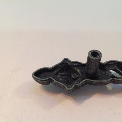 Vintage Ajax Pewter Spiral Drawer Pull Handle Finial Cap