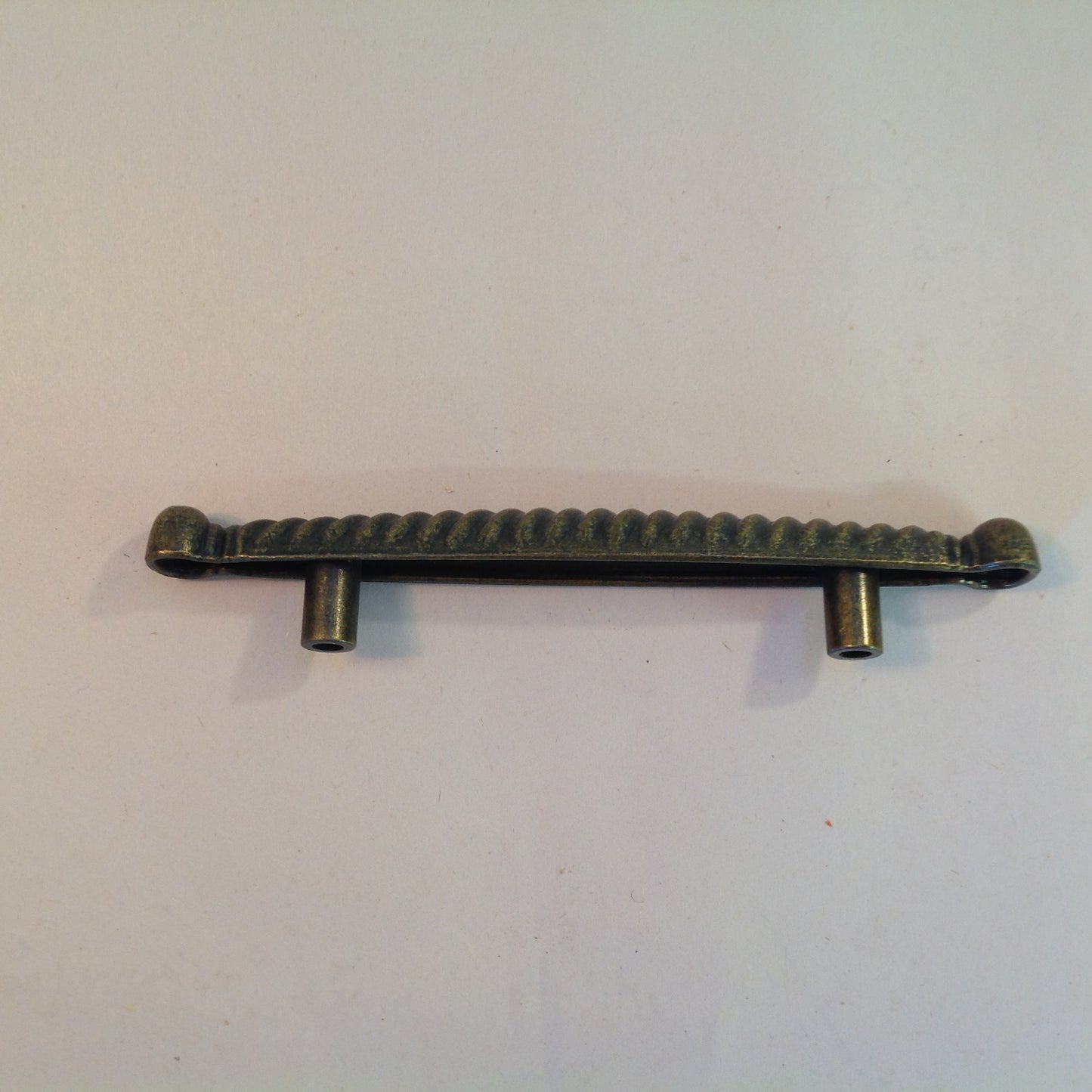 Vintage Ajax Brass Twist Motif Drawer Pull Handle Cap End