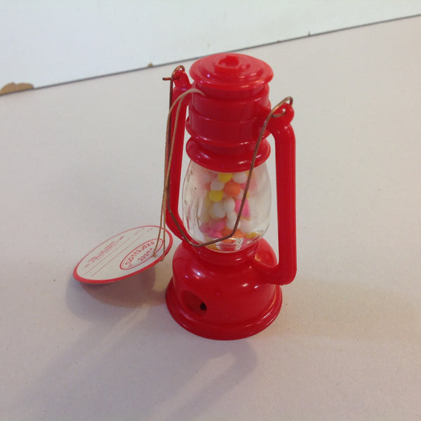 Vintage NOS Unopened Sweet Expressions Novelty Red Camping Lantern Candy Container