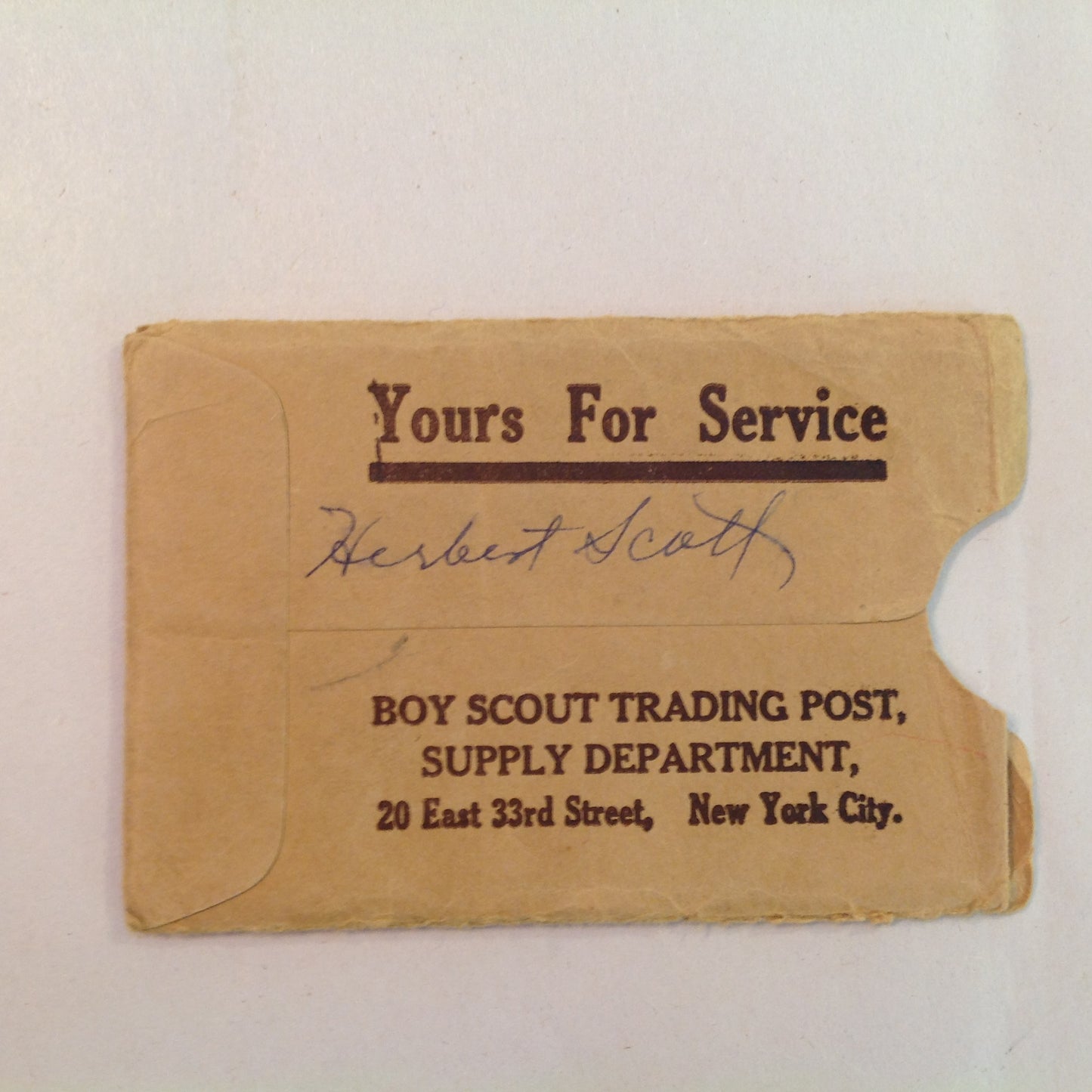 Vintage 1935 Boy Scouts of America BSA Membership Card with Sleeve Be Prepared Do A Good Turn Daily