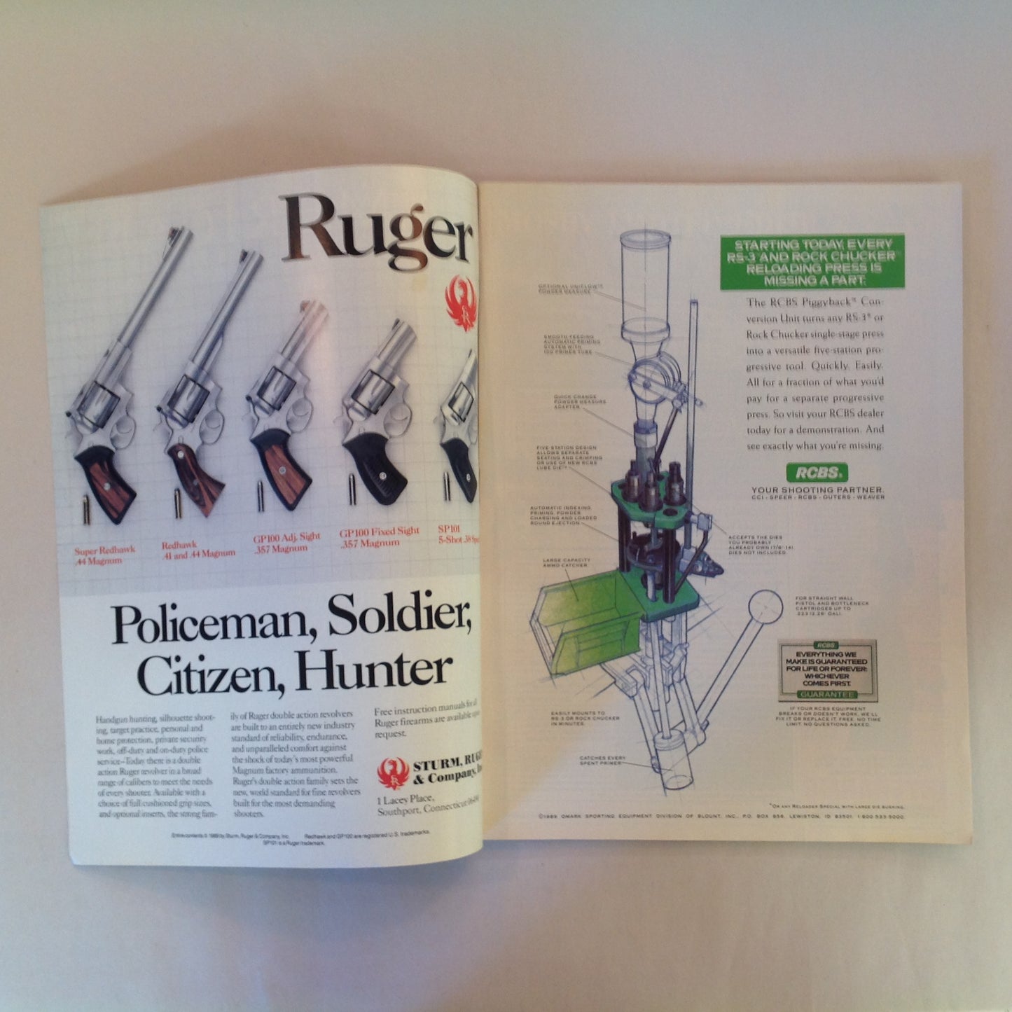 Vintage Jul 1989 American Rifleman Magazine Cap Pistol Collectibles Aagaard Arms Powder Laminated Stocks