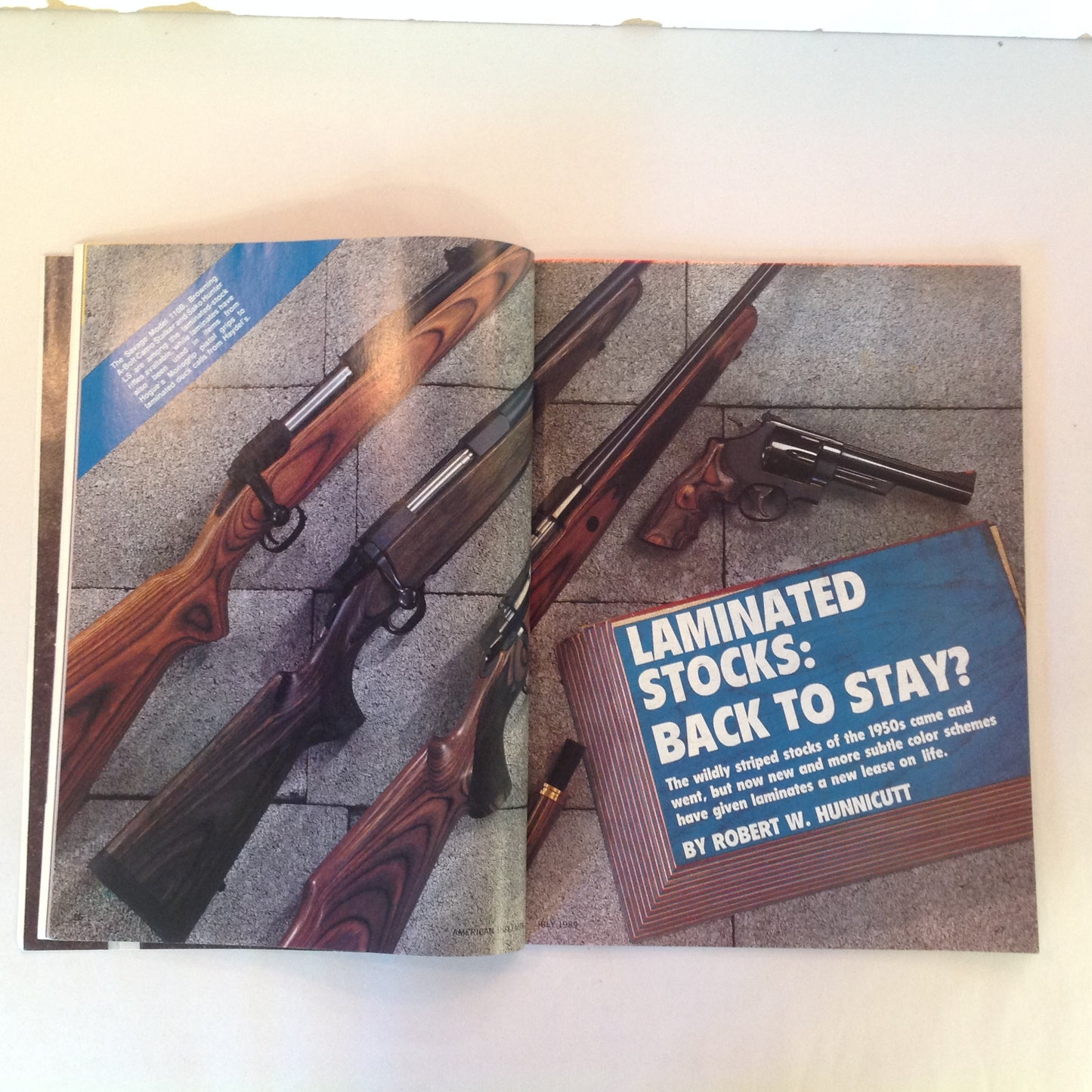 Vintage Jul 1989 American Rifleman Magazine Cap Pistol Collectibles Aagaard Arms Powder Laminated Stocks