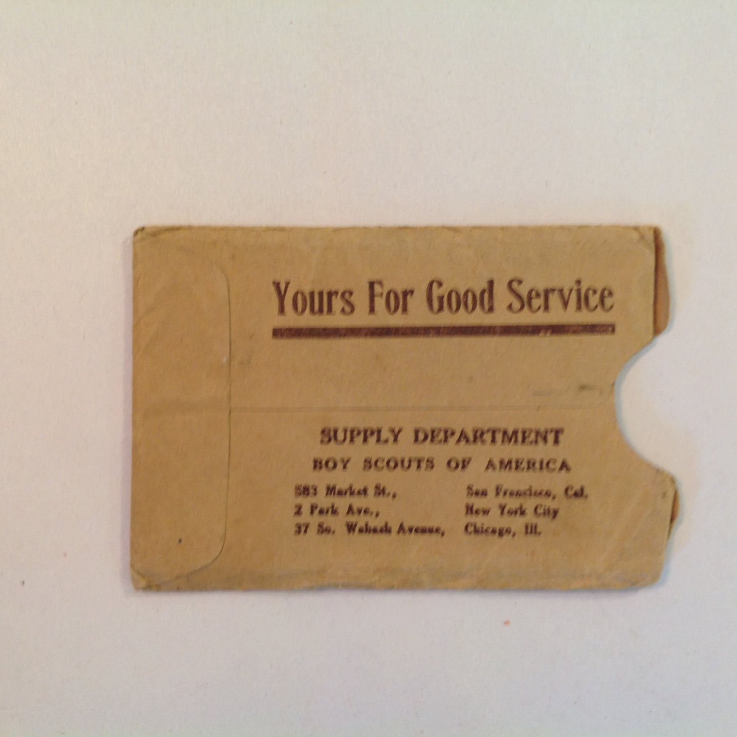 Vintage 1935 Boy Scouts of America BSA Membership Card with Sleeve Be Prepared Do A Good Turn Daily