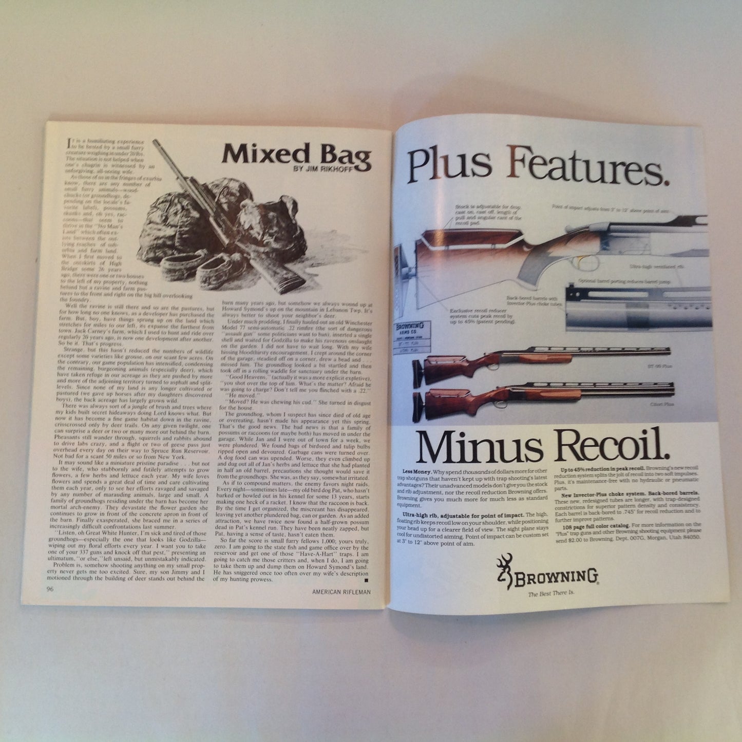 Vintage Jul 1989 American Rifleman Magazine Cap Pistol Collectibles Aagaard Arms Powder Laminated Stocks