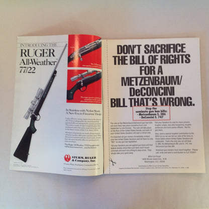 Vintage Sep 1989 American Rifleman Magazine Joe Foss Colt Tribute NRA Semi-Auto Afield