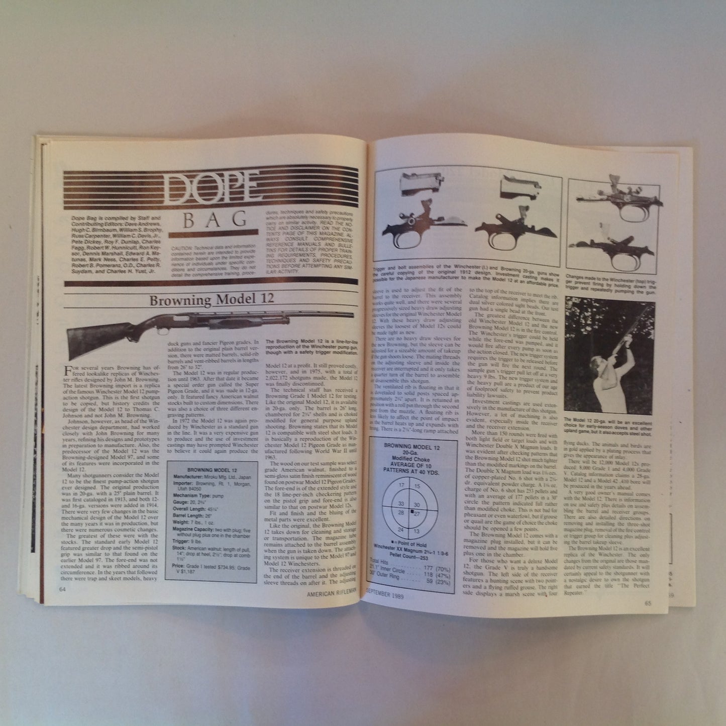 Vintage Sep 1989 American Rifleman Magazine Joe Foss Colt Tribute NRA Semi-Auto Afield