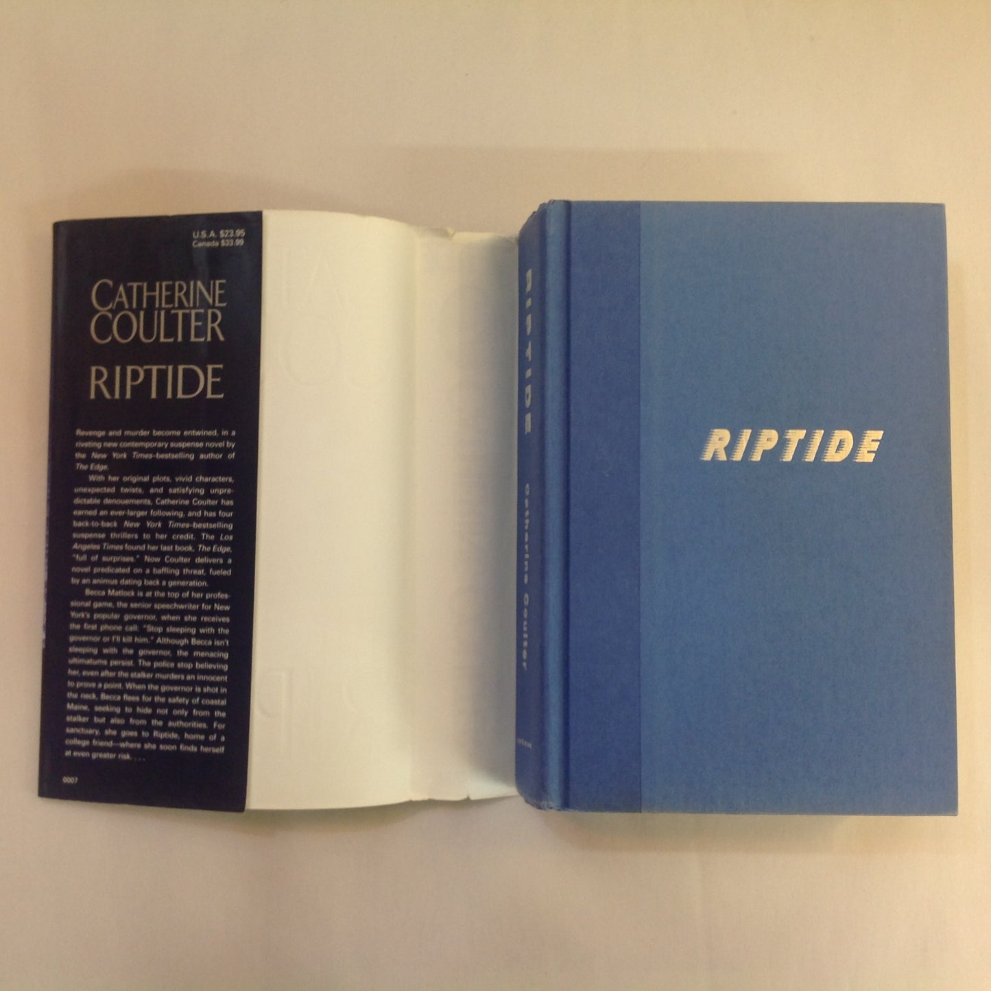 Vintage 2000 Hardcover RIPTIDE Catherine Coulter