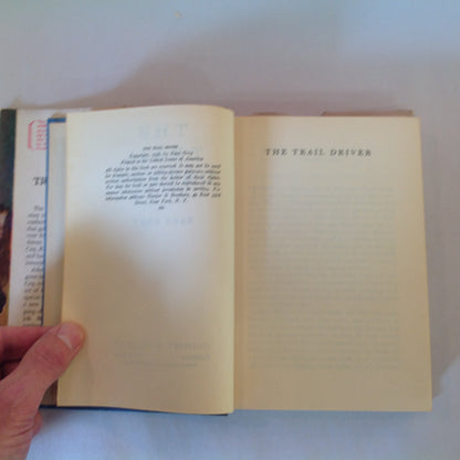 Vintage 1936 Hardcover The Trail Driver Zane Grey Grosset & Dunlap