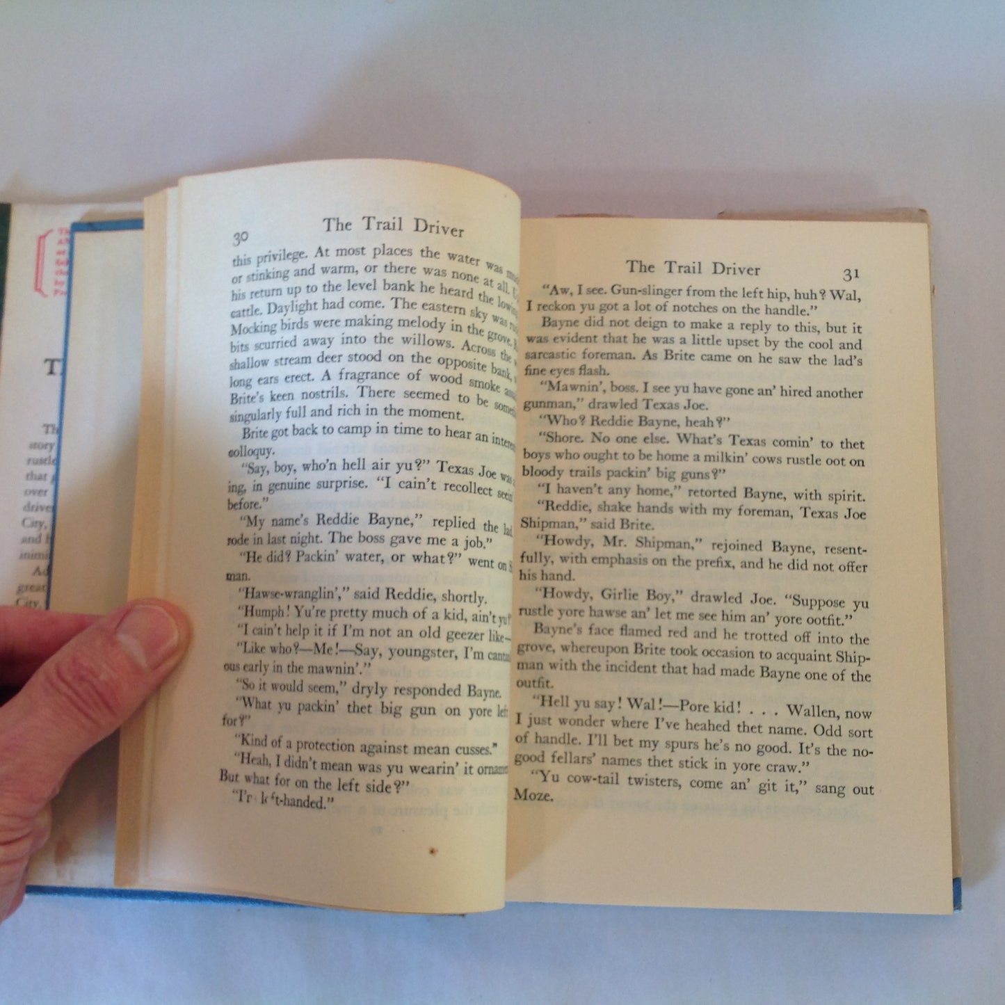 Vintage 1936 Hardcover The Trail Driver Zane Grey Grosset & Dunlap