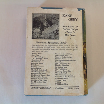 Vintage 1936 Hardcover The Trail Driver Zane Grey Grosset & Dunlap