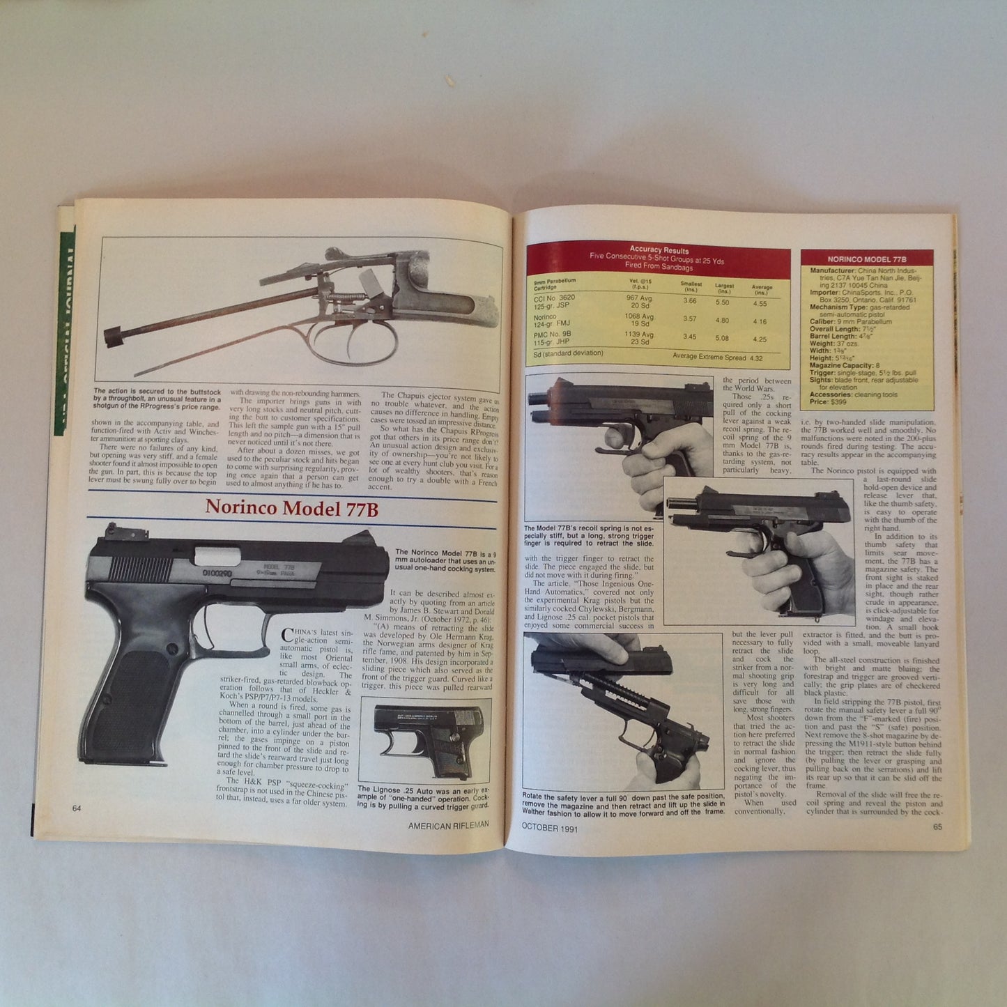 Vintage Oct 1991 American Rifleman Magazine Camp Perry 1991