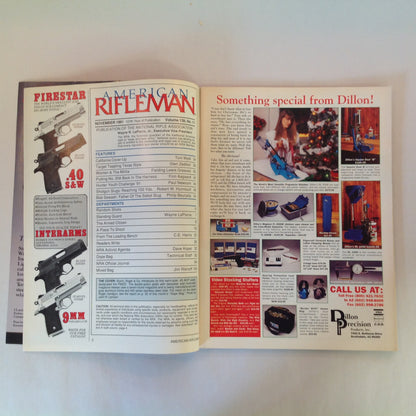 Vintage Nov 1991 American Rifleman Magazine Ruger First .45 Auto Women & the Militia Shotgun Slugs