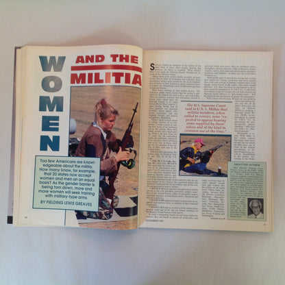 Vintage Nov 1991 American Rifleman Magazine Ruger First .45 Auto Women & the Militia Shotgun Slugs