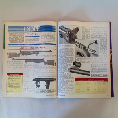 Vintage Dec 1991 American Rifleman Magazine Marlin Model 2000 Exclusive Report WWII Winchester Shotgun Tang Sight
