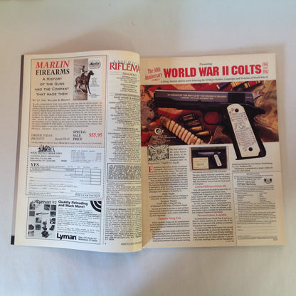 Vintage Mar 1992 American Rifleman Magazine All American Colt Model 2000 Women in America NRA Crimestrike