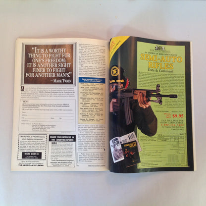 Vintage Mar 1992 American Rifleman Magazine All American Colt Model 2000 Women in America NRA Crimestrike