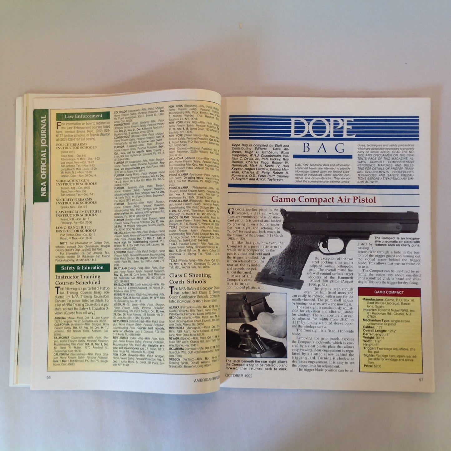Vintage Oct 1992 American Rifleman Magazine Clinton-Proof Congress NRA Propaganda