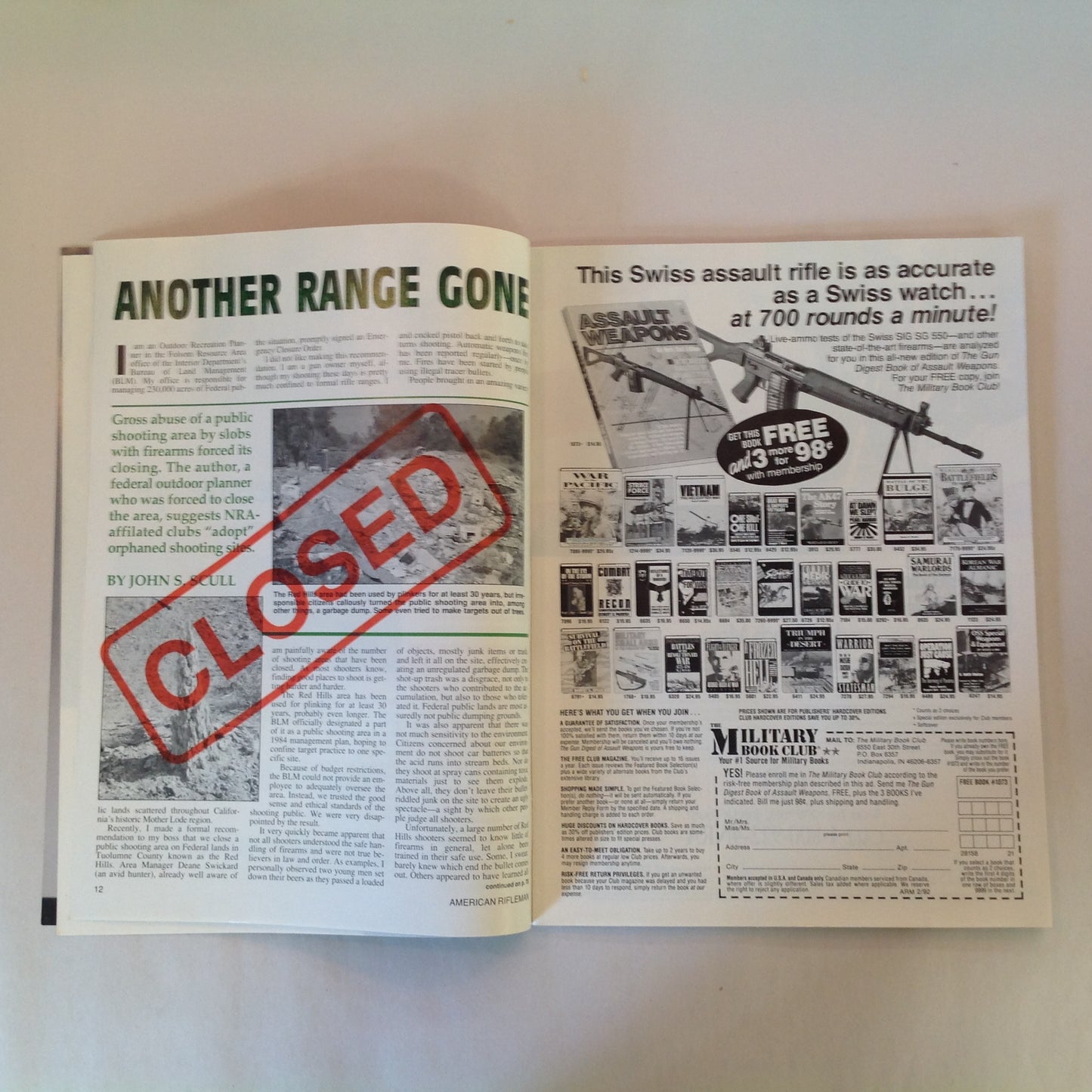 Vintage Feb 1992 American Rifleman Magazine State Constitutions and 2nd Amendment T/C Contender Turns 25