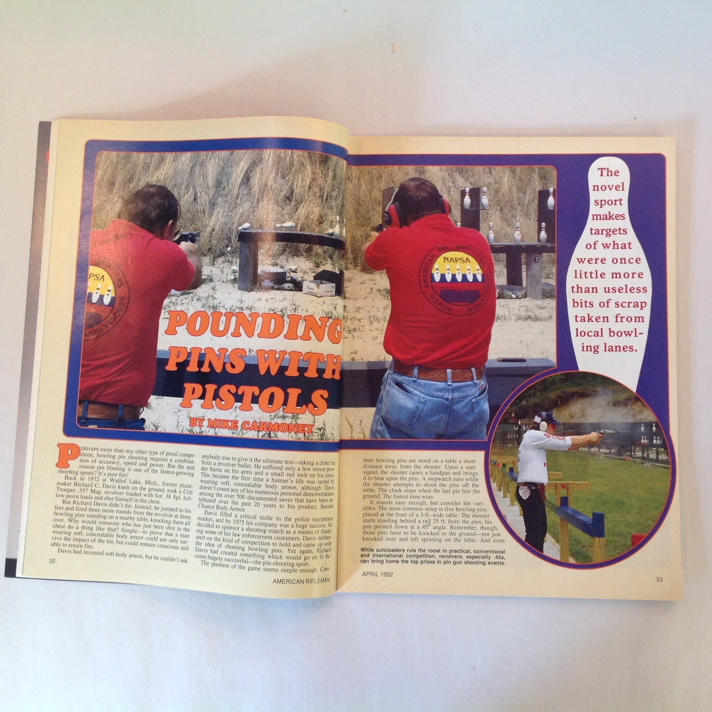 Vintage Apr 1992 American Rifleman Magazine NRA & Hunting SHOT Show '92 Review Carl Gustaf 2000 John Milius