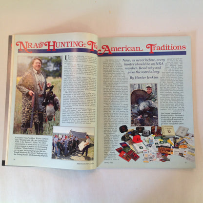 Vintage Apr 1992 American Rifleman Magazine NRA & Hunting SHOT Show '92 Review Carl Gustaf 2000 John Milius