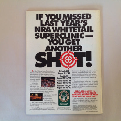 Vintage Apr 1992 American Rifleman Magazine NRA & Hunting SHOT Show '92 Review Carl Gustaf 2000 John Milius