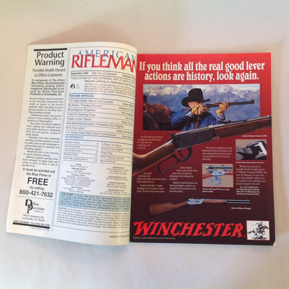 Vintage Sep 1992 American Rifleman Magazine Congress Pro-Hunting Mausers Magnum Firepower Gun Rights Disinformation