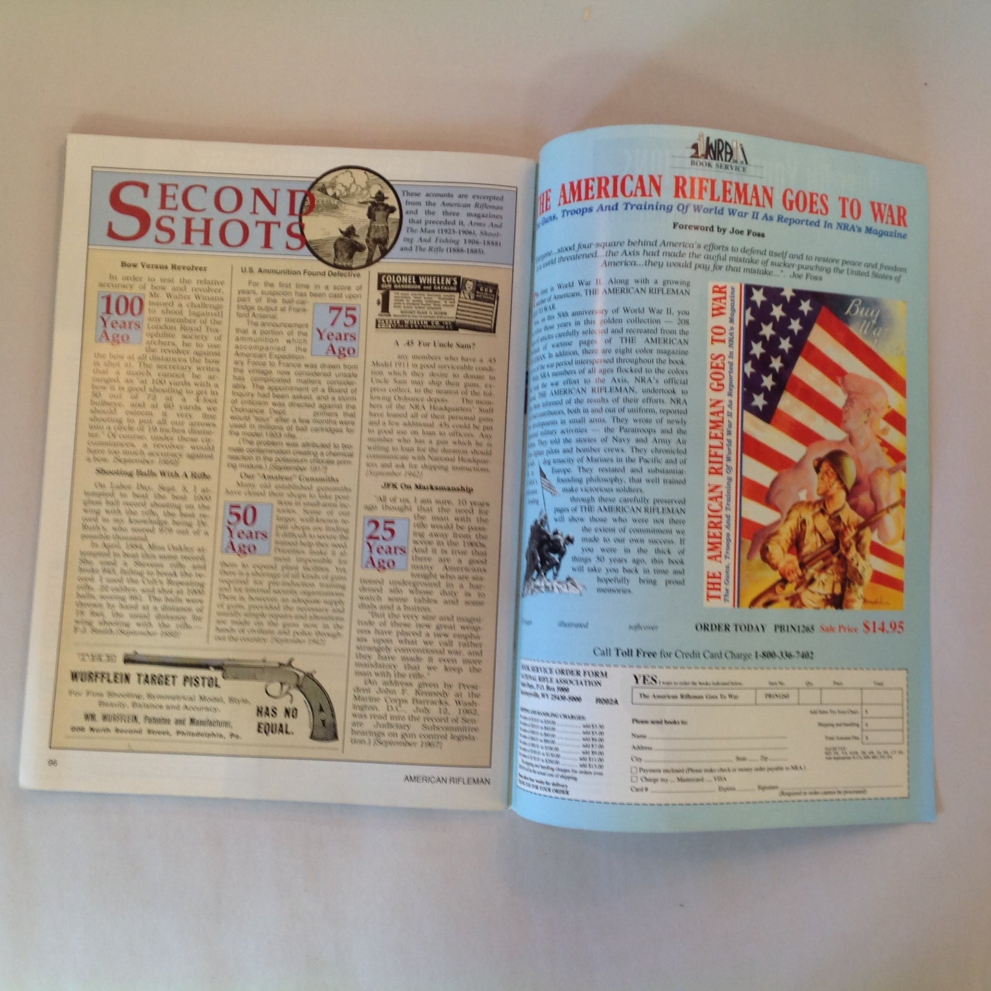 Vintage Sep 1992 American Rifleman Magazine Congress Pro-Hunting Mausers Magnum Firepower Gun Rights Disinformation