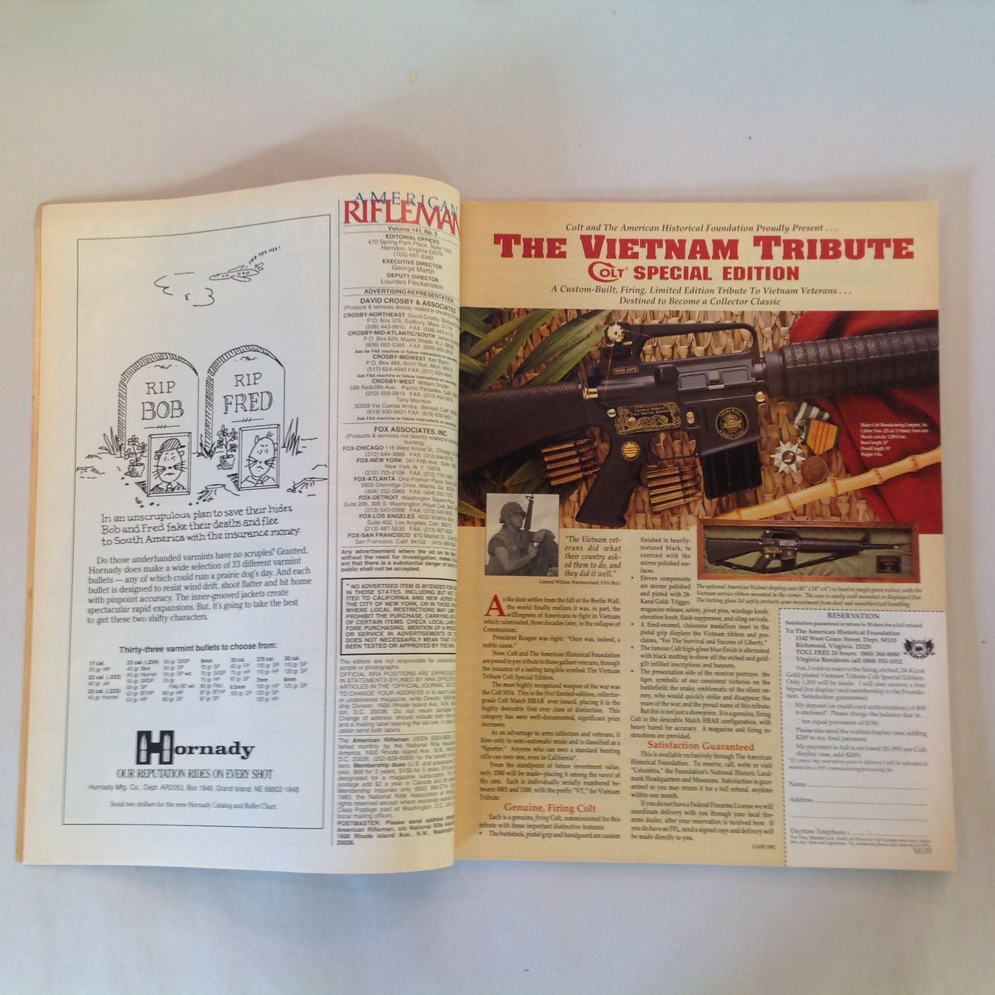 Vintage May 1993 American Rifleman Magazine Brady Bill Cop Defense Tips