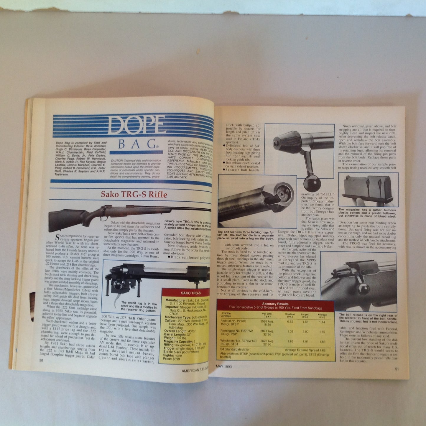 Vintage May 1993 American Rifleman Magazine Brady Bill Cop Defense Tips