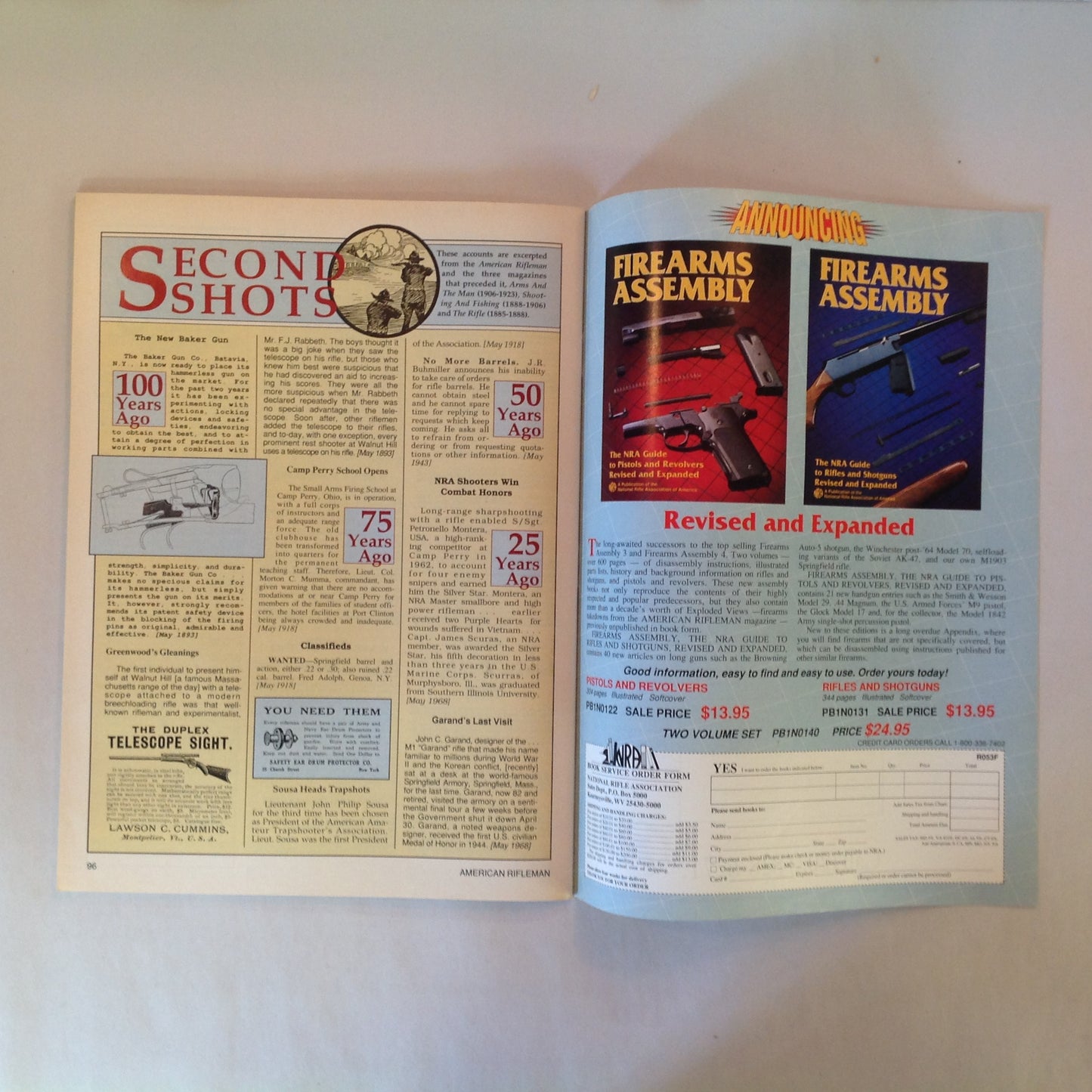 Vintage May 1993 American Rifleman Magazine Brady Bill Cop Defense Tips