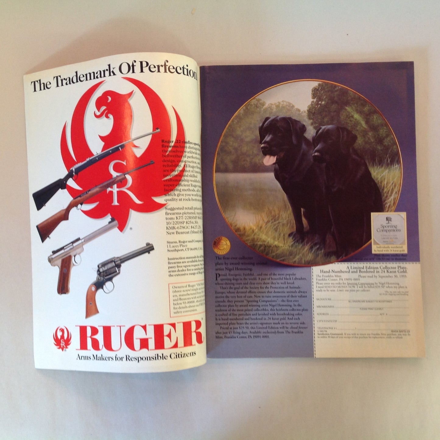 Vintage Sep 1993 American Rifleman Magazine Hideout Rigs Knight's SR-25 Ban All Semi-Autos