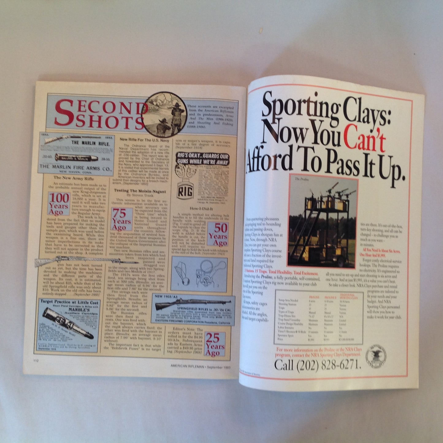 Vintage Sep 1993 American Rifleman Magazine Hideout Rigs Knight's SR-25 Ban All Semi-Autos