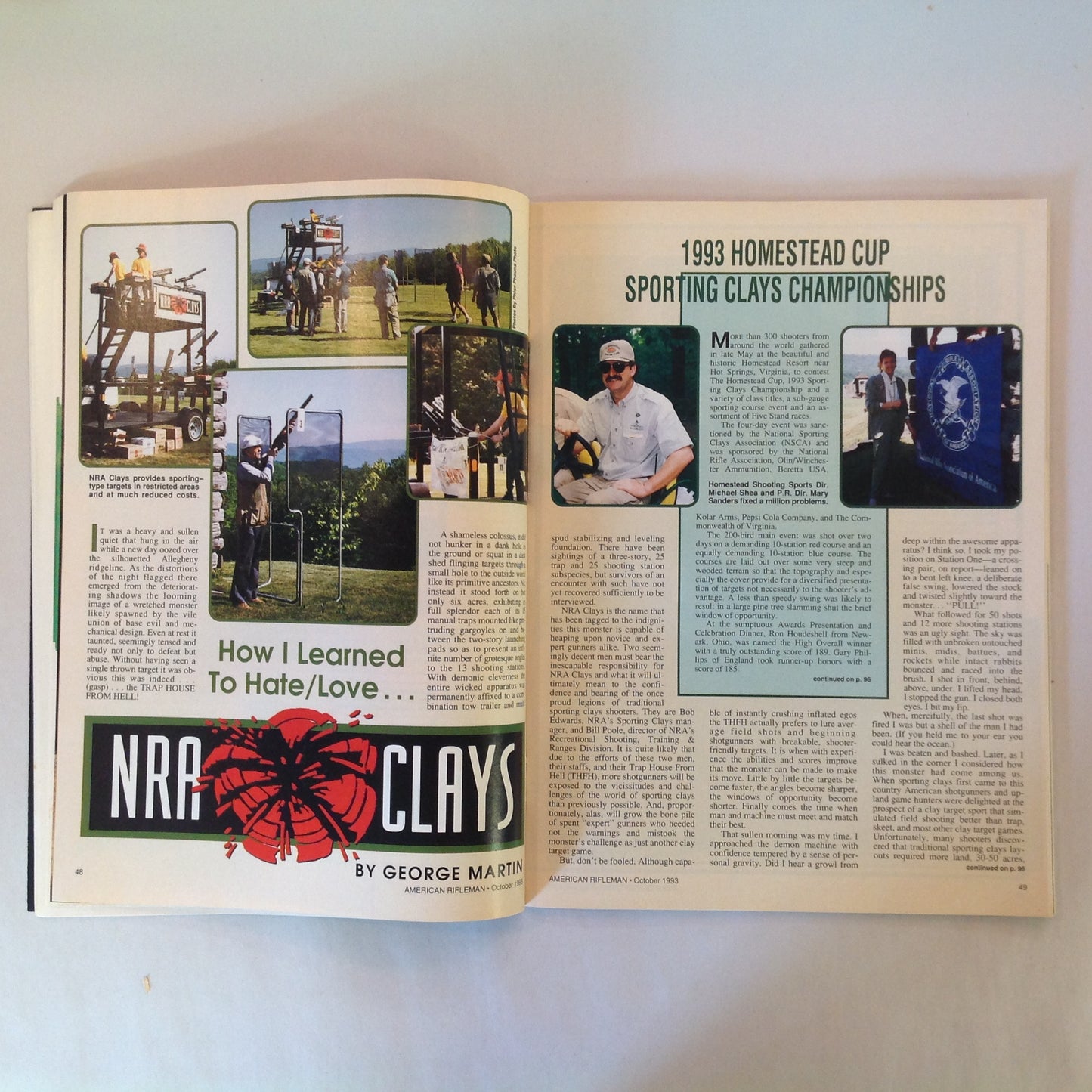Vintage Oct 1993 American Rifleman Magazine WE WARNED YOU THEY WERE COMING AND THEY'RE HERE