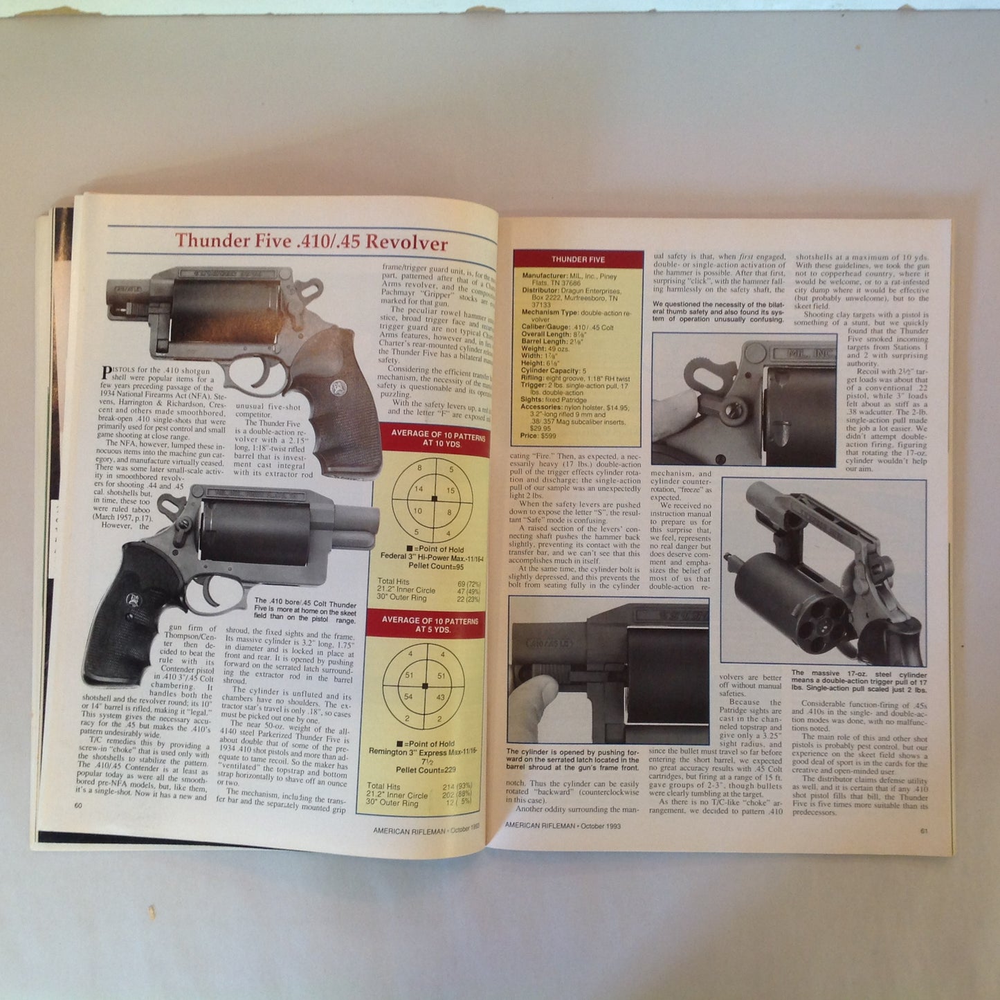 Vintage Oct 1993 American Rifleman Magazine WE WARNED YOU THEY WERE COMING AND THEY'RE HERE