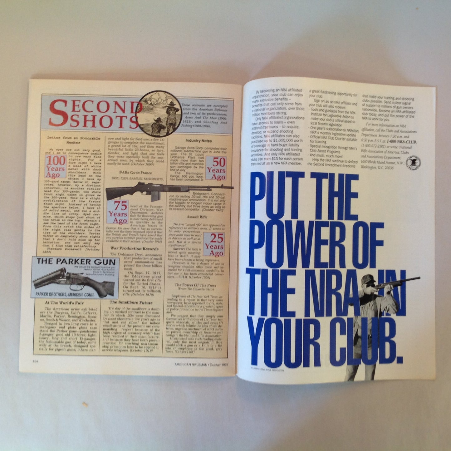 Vintage Oct 1993 American Rifleman Magazine WE WARNED YOU THEY WERE COMING AND THEY'RE HERE