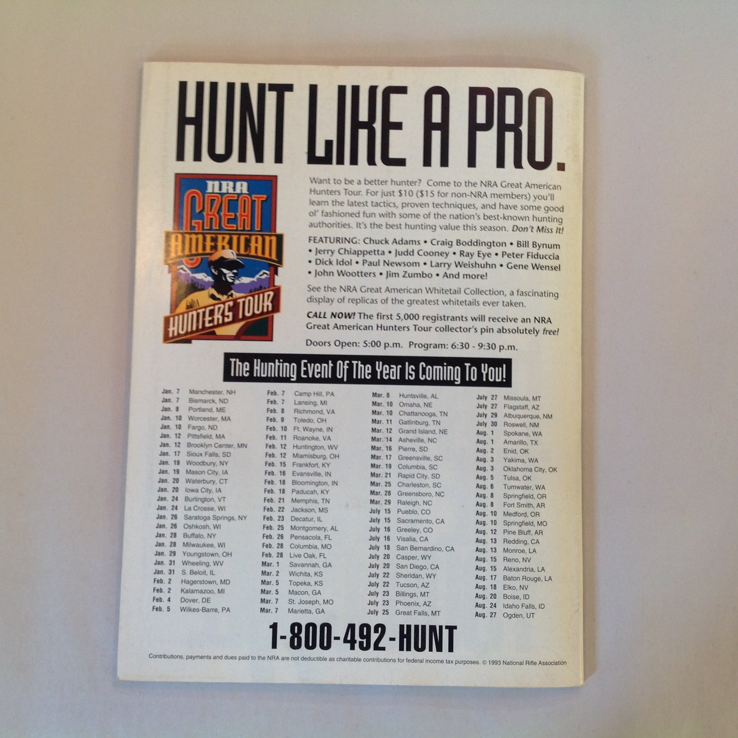 Vintage Oct 1993 American Rifleman Magazine WE WARNED YOU THEY WERE COMING AND THEY'RE HERE